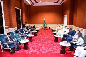 A delegation of Qatar Businessmen Association calls on Prime Minister Muhammad Shehbaz Sharif