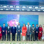 Prime Minister Muhammad Shehbaz Sharif in a group photograph with the 51st Common Training Programme batch of probationary officers of the Information Service of Pakistan at the Prime Minister's Office, joined by Minister for Information and Broadcasting Attaullah Tarar and Federal Secretary Ms. Ambreen Jan