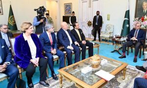 A delegation of VEON Group calls on Prime Minister Muhammad Shehbaz Sharif.