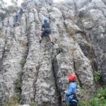 Adventure lovers participating in rock climbing at Jasmeen Corner Pir Sohawa, organised by Athletics Ascend, a US NGO