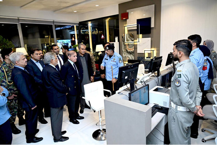 Prime Minister Muhammad Shehbaz Sharif visits the Police Service Center established for facilitation of diplomatic community