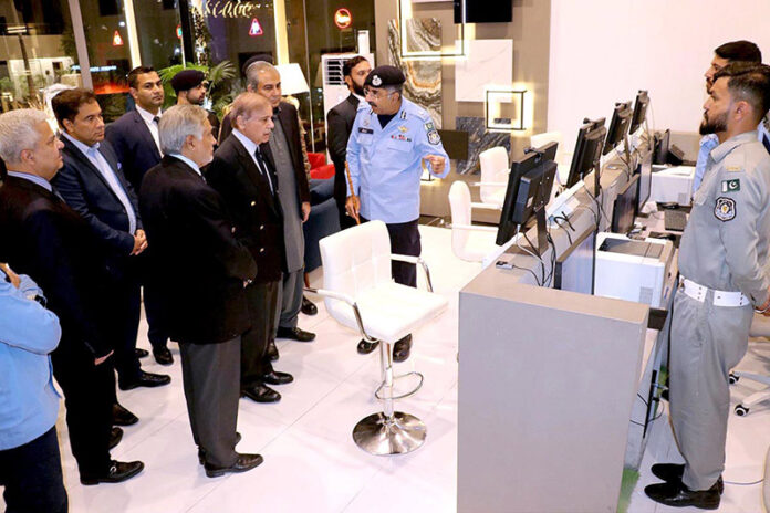 Prime Minister Muhammad Shehbaz Sharif visits the Police Service Center established for facilitation of diplomatic community