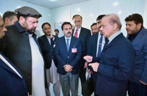 Prime Minister Muhammad Shehbaz Sharif visits the prefabricated houses constructed under the Bubar Village Flood Rehabilitation Project in District Ghizar.