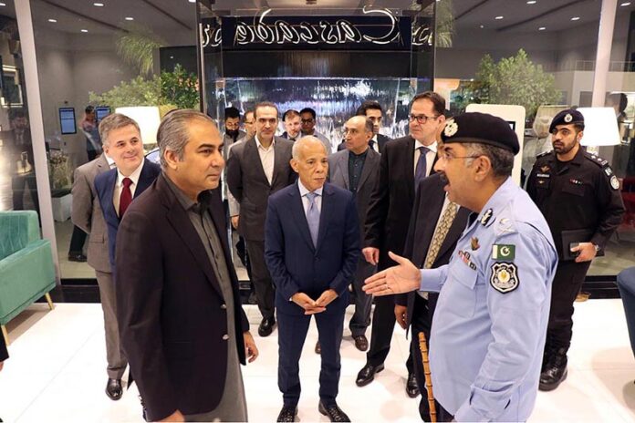 Federal Minister for Interior Mohsin Naqvi visiting Cascade Facilitation Center in Diplomatic Enclave Islamabad