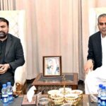 Federal Minister for Interior Mohsin Naqvi in a meeting with Chief Minister Balochistan Sarfraz Bugti at CM House