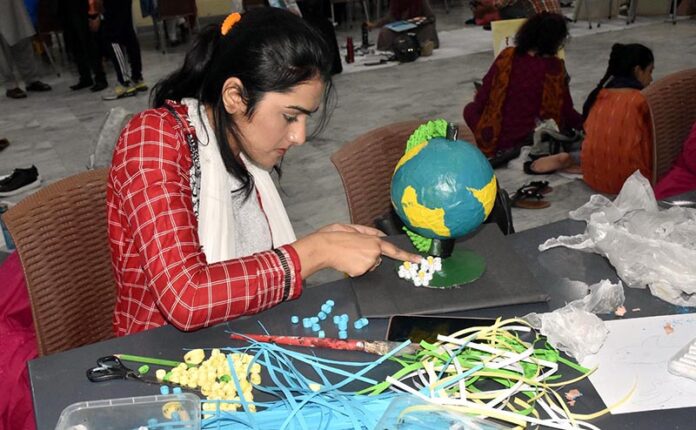 Students participating in Arts and Painting Competition organized by University of Education and Formanite School System