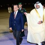 Prime Minister Muhammad Shehbaz Sharif is being received by Deputy Governor of Riyadh Region HRH Prince Mohammed bin Abdulrahman bin Abdulaziz at the Royal terminal of Riyadh International Airport