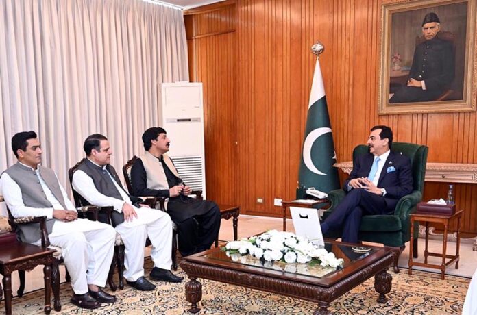 Governor Punjab, Sardar Saleem Haider Khan, called on Acting President Syed Yousuf Raza Gillani, at Aiwan-e-Sadr