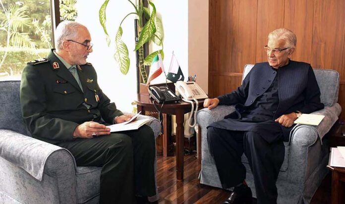 H.E Brig General Hojjatollah Qoreishi Deputy Minister for Defence of Islamic Republic of Iran Called on Minister for Defence & Defence Production, Khawaja Muhammad Asif in federal capital