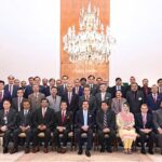 A delegation of the participants of the 36th Senior Management Course (SMC) from the National Institute of Public Administration (NIPA), Karachi called on the Acting President Syed Yousuf Raza Gillani, at Aiwan-e-Sadr