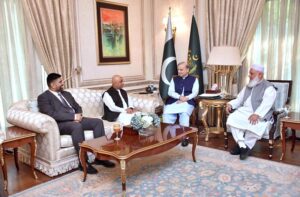A delegation of leading businessmen of the United Kingdom calls on Prime Minister Muhammad Shehbaz Sharif