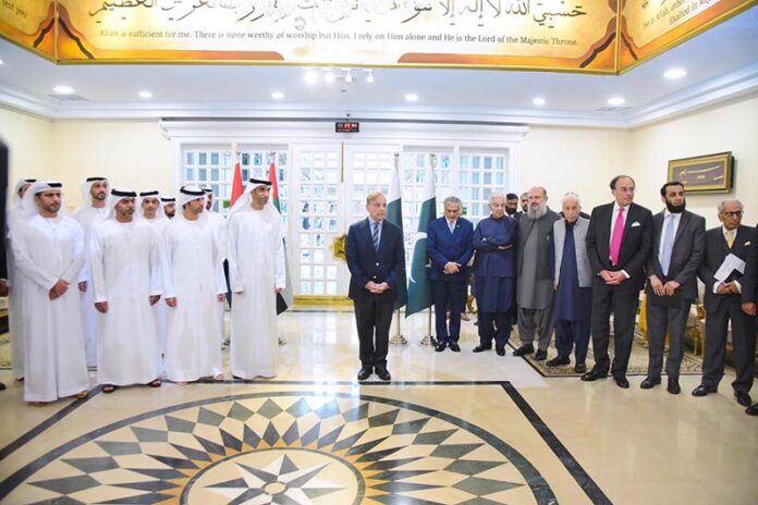 Prime Minister Muhammad Shehbaz Sharif witnessing exchange of MoUs between Pakistan and Abu Dhabi Ports