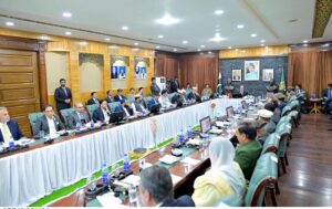 Prime Minister Muhammad Shehbaz Sharif chairs a special meeting of the Gilgit Baltistan Cabinet.