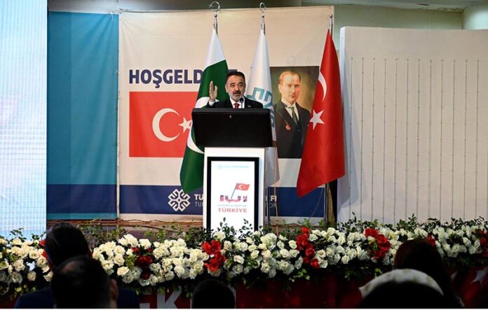 Turkish Ambassador to Pakistan Irfan Neziroglu addressing during 