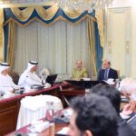 Prime Minister Muhammad Shehbaz Sharif meeting with the Minister of Foreign Trade of the United Arab Emiretes H. H. Dr. Thani bin Ahmad Al Zeyoudi