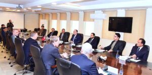The Federal Minister for Finance and Revenue, Senator Muhammad Aurangzeb, held a meeting with a delegation from APM Terminals, led by its Chief Executive Officer (CEO), Mr. Keith Svendsen. The delegation included H.E. Jakob Linulf, the Ambassador of Denmark to Pakistan. H.E. Mr. Shoaib Sarwar, the Ambassador of Pakistan to Denmark, also attended the meeting.