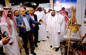 Secretary of the National Heritage and Culture Division, Hassan Nasir Jamy, visit on the Saudi Arabia Embassy stall during the opening ceremony of the 'Annual Ten-Day Folk Festival Lok Mela' at Lok Virsa in the federal capital