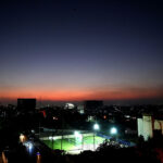 An attractive view of evening time after sunset in Provincial Capital City