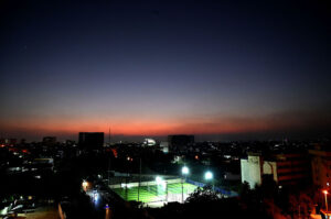 An attractive view of evening time after sunset in Provincial Capital City