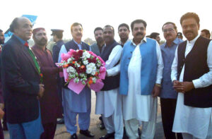 Caretaker President Syed Yousaf Raza Gillani arrives in Multan MPA Rana Siraj Iqbal received the caretaker president Syed Yousaf Raza Gilani upon his arrival.