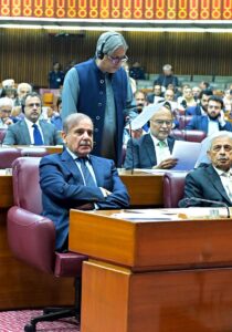 Prime Minister Muhammad Shehbaz Sharif attends National Assembly Session.