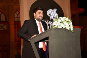 Governor Sindh kamran khan Tessori addressing during Inaugural Ceremony of the “Pakistan Institute of Fashion & Design (PIFD) at Mohatta Palace Museum.