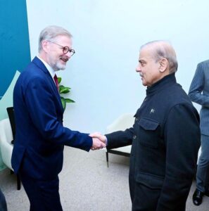 Prime Minister Muhammad Shehbaz Sharif met the Prime Minister of the Czech Republic, Petr Fiala, on the margins of the World Leaders Climate Action Summit.