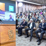 Prime Minister Muhammad Shehbaz Sharif addresses a ceremony of laying a foundation stone of Ramday University, Thagos, Ghanche