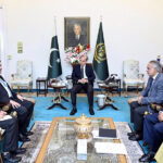 The outgoing Ambassador of Nepal to Pakistan Amb. Tapas Adhikari pays a farewell call to Prime Minister Muhammad Shehbaz Sharif