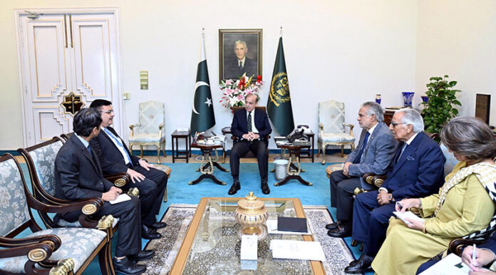 The outgoing Ambassador of Nepal to Pakistan Amb. Tapas Adhikari pays a farewell call to Prime Minister Muhammad Shehbaz Sharif