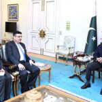 The outgoing Ambassador of Nepal to Pakistan Amb. Tapas Adhikari pays a farewell call to Prime Minister Muhammad Shehbaz Sharif