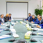 Federal Minister for Industries and Production, Rana Tanveer Hussain presides over a meeting of the Sugar Advisory Board (SAB)