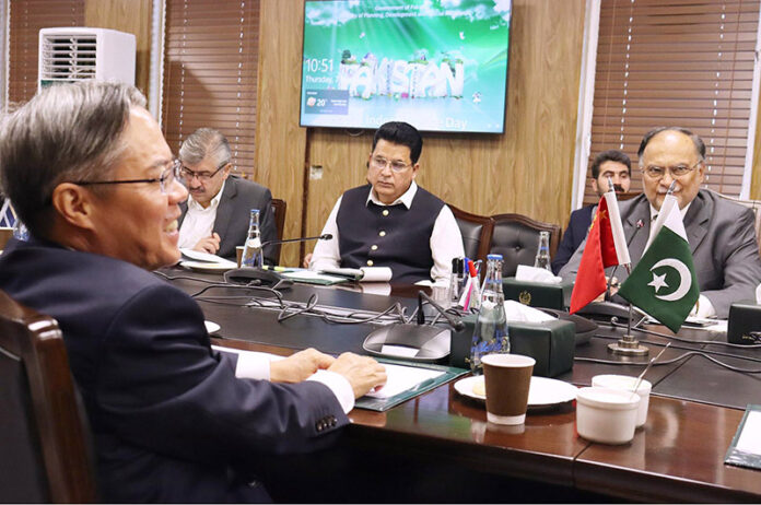 The Chinese Ambassador to Pakistan, Jiang Zaidong, calls on the Federal Minister for Planning, Development & Special Initiatives, Prof. Ahsan Iqbal