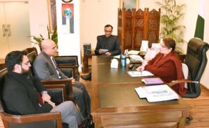 A two-member delegation led by Technical Lead for Green Tech Hub at NUST, Dr Salman Atif calls on PM's Coordinator for Climate Change, Romina Khurshid Alam in Federal capital.