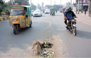 An open main hole on Susan Road may cause any mishap and needs the attention of concerned authorities