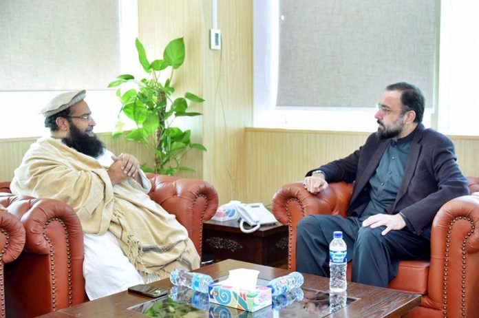 Chairman of the Pakistan Ulema Council Hafiz Tahir Mahmood Ashrafi called on Federal Minister for Religious Affairs and Inter-Faith Harmony, Chaudhry Salik Hussain