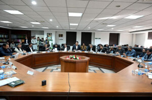 Federal Minister for Kashmir Affairs & Gilgit Baltistan, Engr. Amir Muqam, presides over the Inter-Ministerial and Inter-Provincial Coordination meeting for Kashmir Solidarity Day (5th February 2025) at Azad Jammu & Kashmir Council.