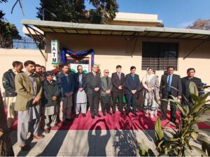 The Accountant General Pakistan Revenue Mr. Ahmar Ellahi inaugurate the National Bank ATM Machine in the presence of National Bank representatives and AGPR staff.