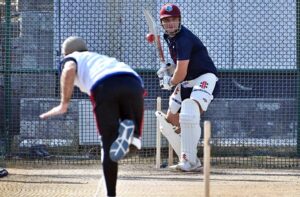 West Indies cricket team players in action during practice session at the Islamabad Club, in preparation for the upcoming test series between Pakistan and West Indies.