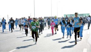 A large number of people participating in Islamabad Marathon 2025 organized by “Islamabad Run with Us”