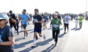 A large number of people participating in Islamabad Marathon 2025 organized by “Islamabad Run with Us”