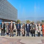 A group photograph of Chairman Prime Minister’s Youth Program (PMYP), Rana Mashhood Ahmad Khan with delegates of the Commonwealth Asia Youth Alliance (CAYA) Summit during their visits Pak-China Friendship Center
