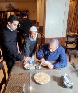 Federal Minister for Interior Mohsin Naqvi meeting the under training officers during his visit to National Police Academy.