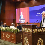 Secretary General Muslim World League Sheikh Dr. Mohammed bin AbdulKarim Al-Issa addresses International Conference on Girls Education 2025 at Jinnah Convention Centre