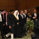 Prime Minister Muhammad Shehbaz Sharif warmly welcomes international guests at the International Conference on Girls' Education 2025 at Jinnah Convention Centre, emphasizing Pakistan's commitment to promoting education for girls worldwide