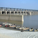 A large number of boats parked at Al-Manzar picnic point Indus River for visitors