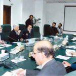 Cabinet Committee meeting on the closure of Utility Stores Corporation (USC) operations, chaired by Federal Minister for Industries and Production, Rana Tanveer Hussain