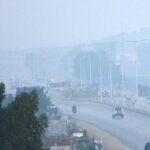 A view of foggy weather during morning time in the city