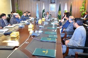 PM Adviser on IPC, Rana Sana Ullah is presiding over a meeting regarding electricity issue in Gilgit-Baltistan. Governor GB and Chief Minister GB also present in the meeting.