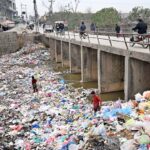 A view of Korang Nullah near Kuri Road filled with garbage creating environmental problems for residents and needs the attention of concerned authorities